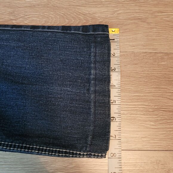 LOVE NATION Jeans Size 8 Bootcut Low Rise Medium Dark Wash Western Stretch - Picture 9 of 10